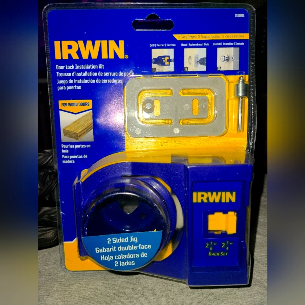 IRWIN Door Lock Installation Kit for Wooden Doors